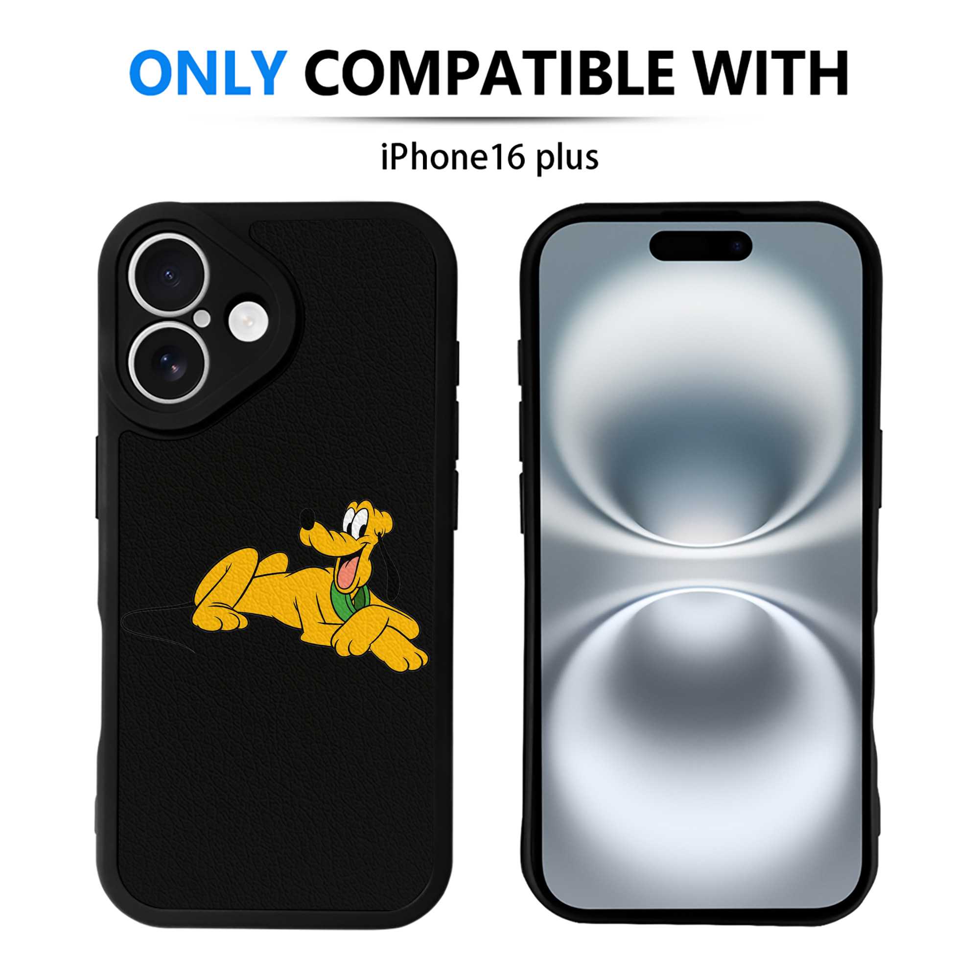 （画像用） ミッキーマウス Mickey Mouse 【iPhone 16シリーズ対応】シリコンスマホケース（レザー調） 材質：シリコン